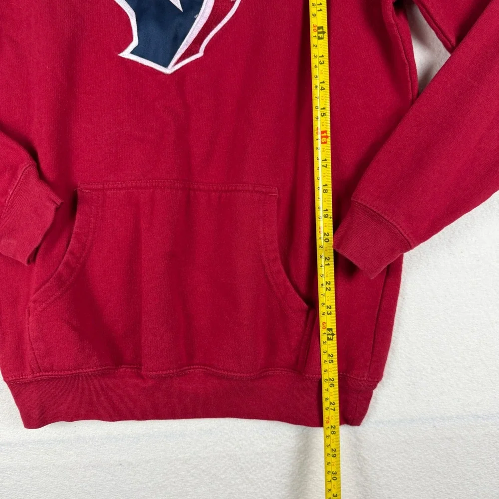 NFL Team Apparel Houston Texans Youth XL 18 Red Pullover Hoodie Embroidered Logo